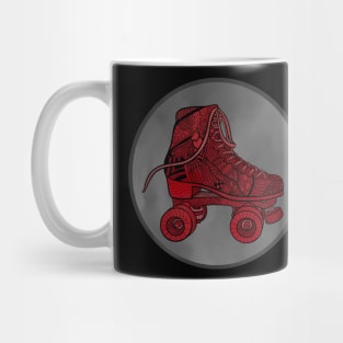 Red Skate Zentangle Mug